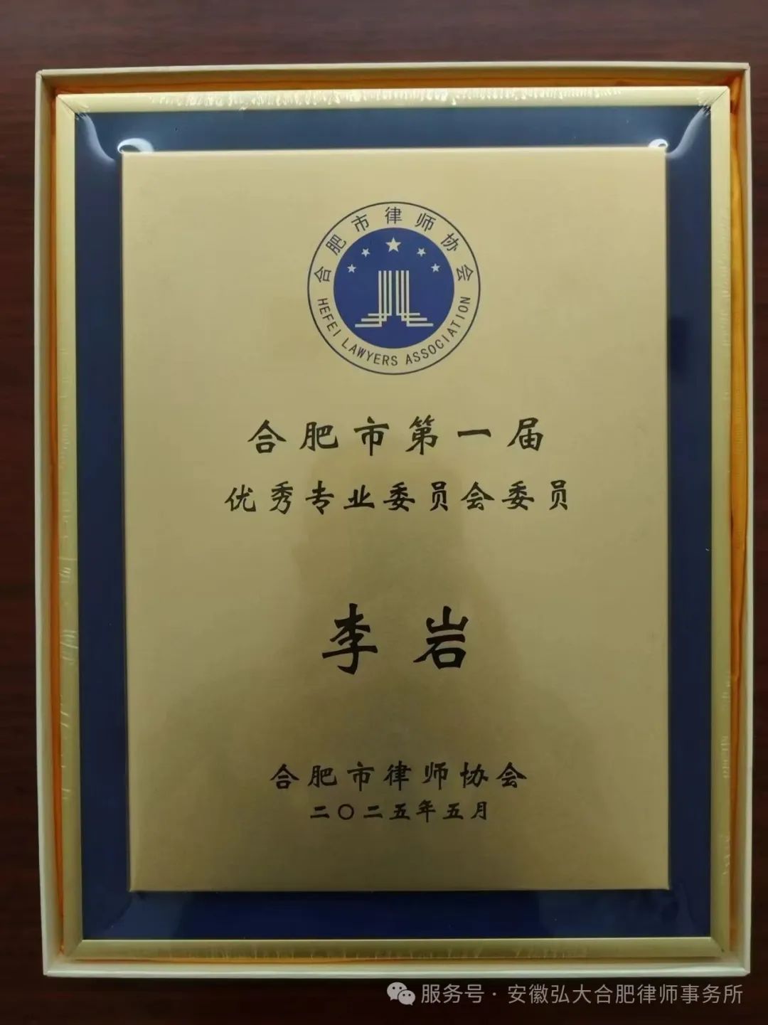 弘大荣誉 | 李岩律师荣获“合肥市第一届优秀专业委员会”表彰